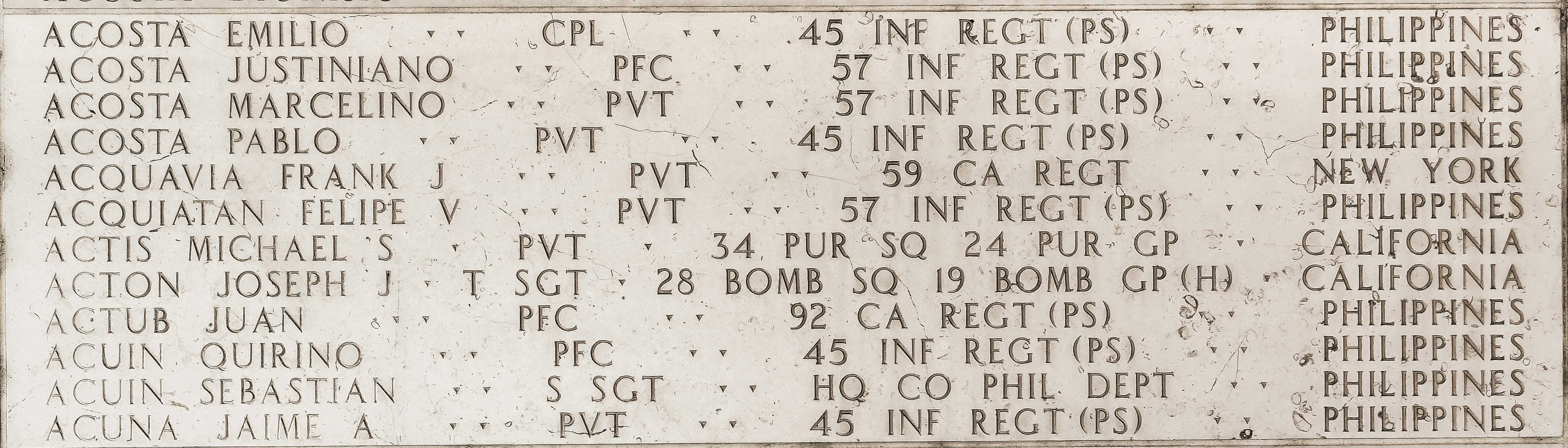 Joseph J. Acton, Technical Sergeant